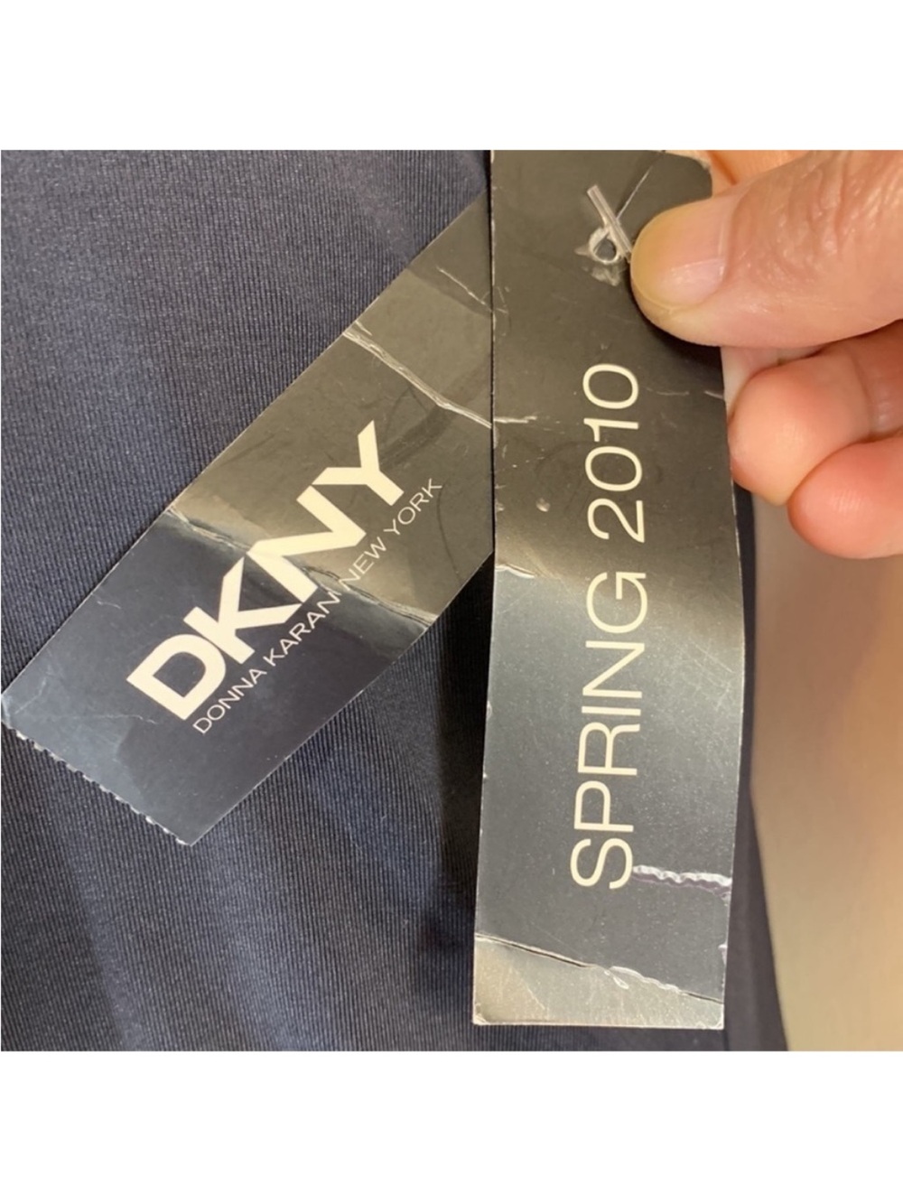 DKNY SPRING 2010 Black/Ash U-Neck Drape Maillot One Piece Swimsuit. 14. NWT. - Picture 2 of 11
